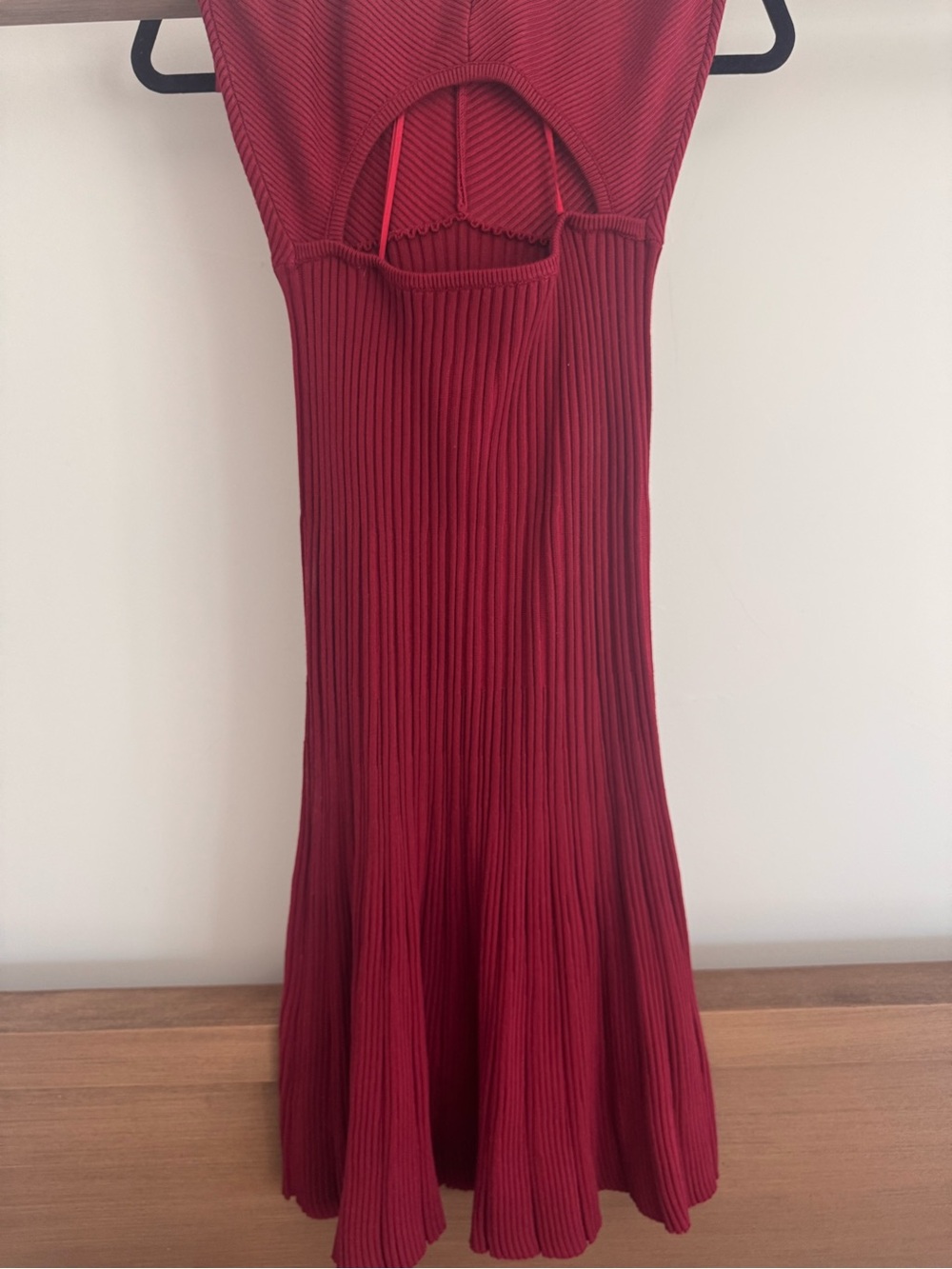 Adelyn Rae Open Back Halter Neck Scallop Edge 'FREYA SWEATER' Dress - Picture 7 of 8